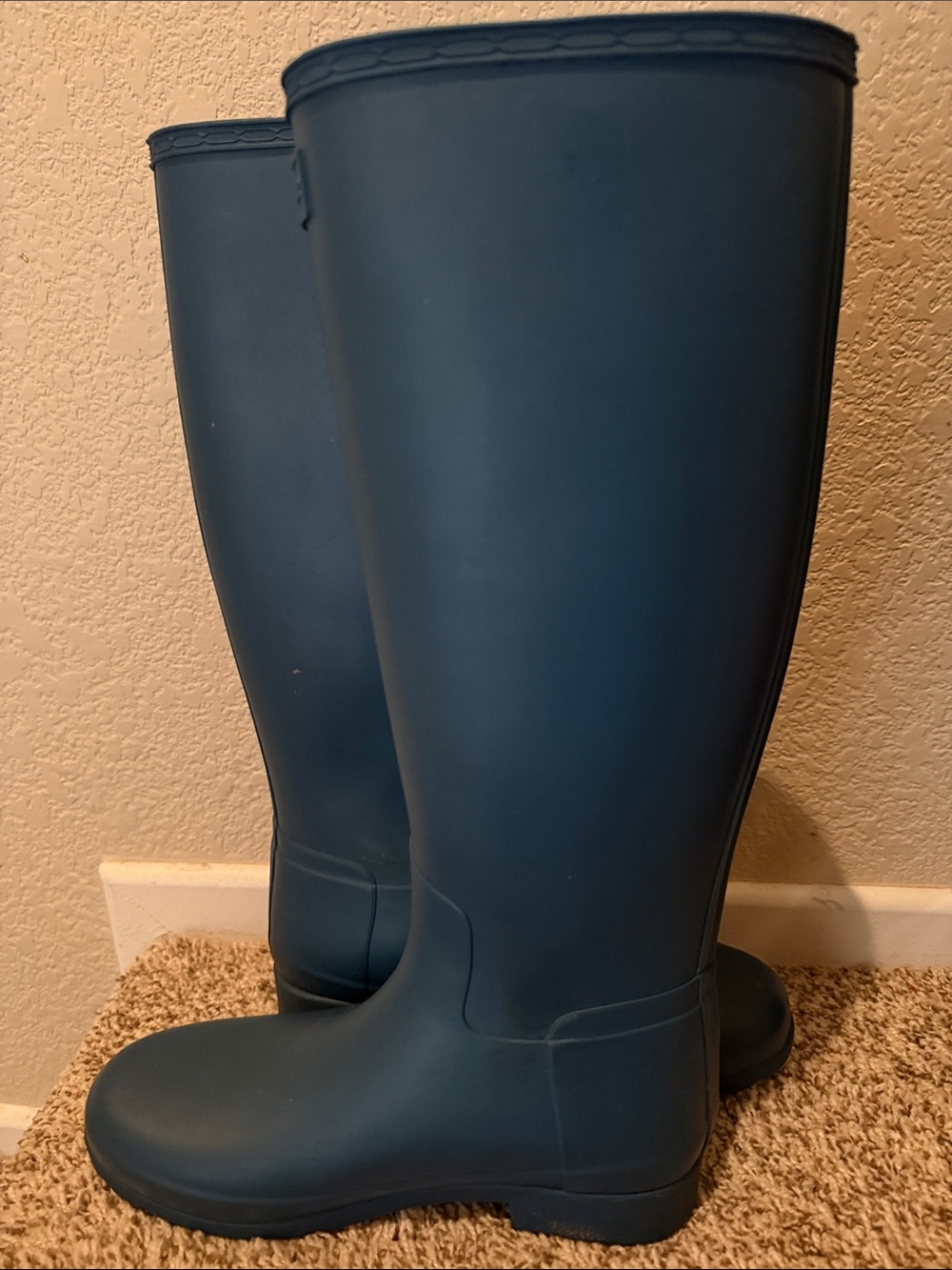 Hunter Navy Blue Tall Rain Boots - Picture 9 of 12